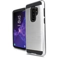 thumbnail image 1 of Samsung Galaxy S9 Plus Phone Case, 2-Piece Style Hybrid Shockproof Hard Case Cover with Hybird Shockproof- Silver, 1 of 1