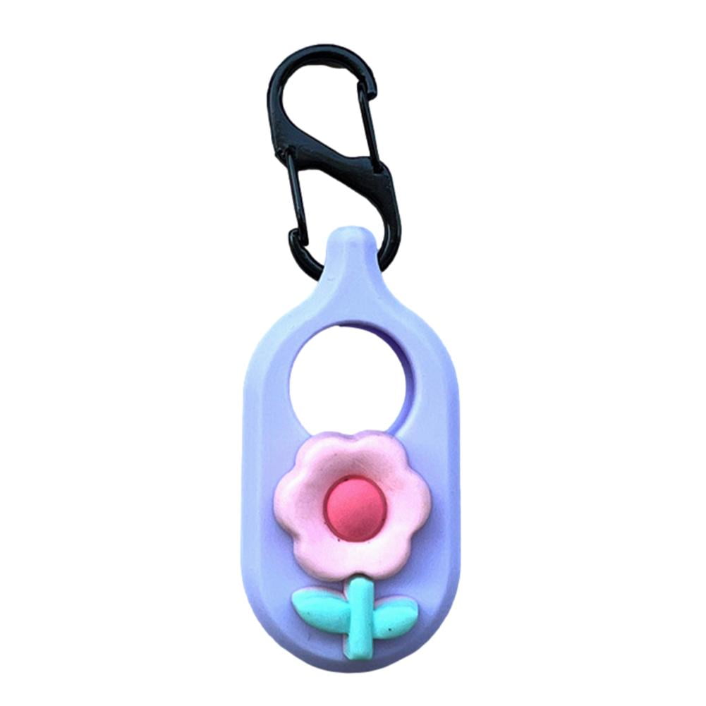 Silicone Case For Galaxy SmartTag With Keychain - 2 Pack Protective Covers With Carabiner In Pink & Purple