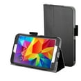 thumbnail image 1 of Samsung Galaxy Tab 4 8.0 Case (Black) - Slim Fit Folio Synthetic Leather Smart Cover Stand for Samsung Galaxy Tab 4 8-Inch Tablet with Auto Sleep & Wake Function, Elastic Hand Strap and Stylus Holder, 1 of 8