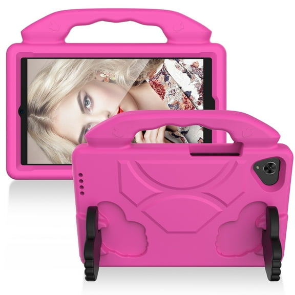 Samsung Galaxy Tab A 8.0 (2019) Case For Kids, Dteck Lightweight EVA Silicone Protecitve Cover Convertible Handle Case for Samsung Galaxy Tab A 8.0 SM-T290 SM-T295, Rose