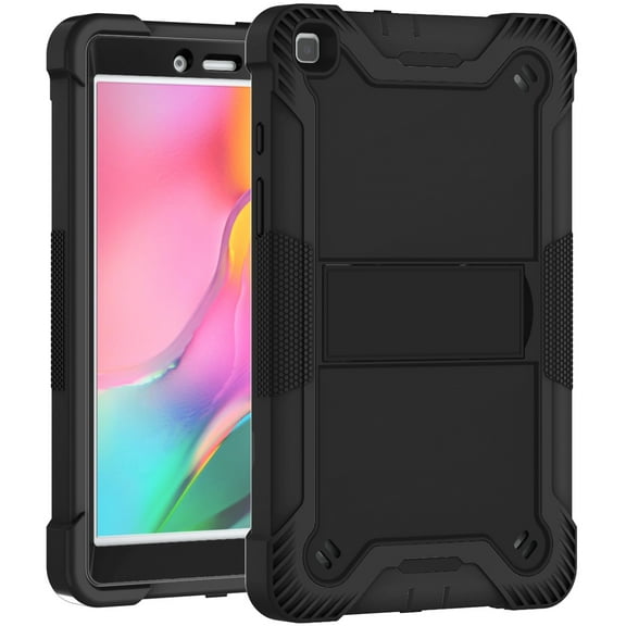 For Samsung Galaxy Tab A 8.0 Case SM-T290 T295, Allytech Heavy Duty Shockproof Rugged Full Body Protective Case Impact Defender Hard Kickstand Cover for Samsung Galaxy Tab A 8.0 2019,Black