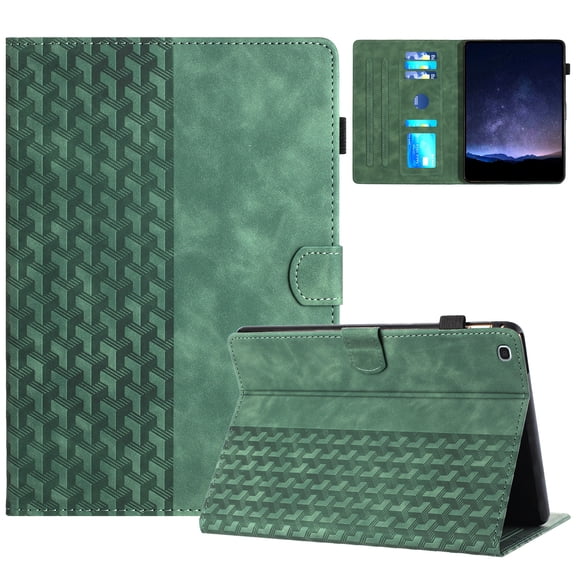 for Samsung Galaxy Tab A 10.1 2019 SM-T515/SM-T510 Folio Case, Slim PU Leather Case with Adjustable Stand with Pencil Holder and Card Slots Cover for Samsung Galaxy Tab A 10.1 2019, Green