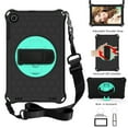 thumbnail image 1 of Samsung Galaxy Tab A 10.1 Case 2019 SM-T510/T515/T517, Dteck Shockproof Rugged Protective Case Cover with 360 Rotating Stand,Hand Strap & Shoulder Strap for Galaxy Tab A 10.1 2019, Black+Mint, 1 of 7