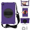 thumbnail image 1 of Samsung Galaxy Tab A 10.1 Case 2019 SM-T510/T515/T517, Dteck Shockproof Rugged Protective Case Cover with 360 Rotating Stand,Hand Strap & Shoulder Strap for Galaxy Tab A 10.1 2019, Purple+Black, 1 of 7