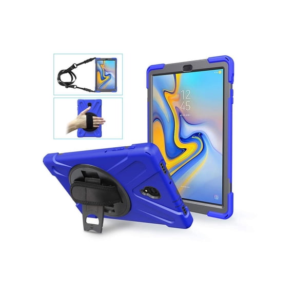 Samsung Galaxy Tab A 10.5 inch Case 2018, Model SM-T590 / SM-T595 / SM-T597 Shockproof Protective Cover with Kickstand Hand & Shoulder Strap