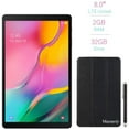 thumbnail image 1 of Samsung Galaxy Tab A 8.0" Touchscreen (1280x800) LTE Factory Unlocked Tablet, Qualcomm Snapdragon 429 2.0GHz Processor, 2GB RAM, 32GB Memory, Android 9.0 Pie OS, Black w/Mazepoly Case & Stylus Pen, 1 of 5