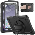 thumbnail image 1 of For Samsung Galaxy Tab A11 Plus 11” SM-X230/X235/X236 Case with Screen Protector Shoulder Strap, 360 Rotating Hand Strap & Stand, Shockproof Rugged Heavy Duty Case for Galaxy Tab A11,Black, 1 of 8