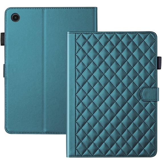 for Samsung Galaxy Tab A11 Plus 11 inch 2025 Case, Rhombus Pattern Multiple Viewing Angles Stand Slim Folio Cover (Green)