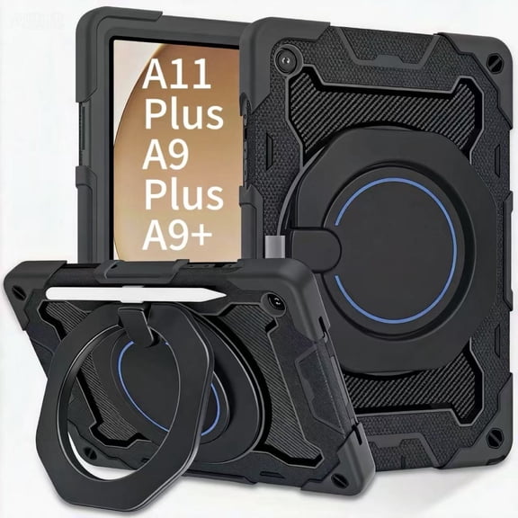 For Samsung Galaxy Tab A11 Plus 5G 2025/A9 Plus 5G/A9+ 2023 11 Inch with HD Screen Protector & Shoulder Strap,Heavy Duty Military,360°Rotating Stand Case for Kids