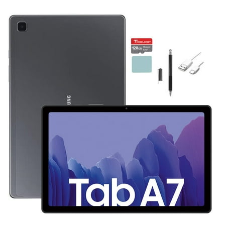 Samsung Galaxy Tab A7 10.4" 64GB with Wi-Fi + 128GB microSD Memory Card (Gray) 3GB RAM, Android 10 OS with Tigology Accessories