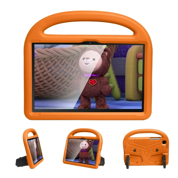 Samsung Galaxy Tab A7 10.4 inch 2020 Model Tablet Case For Kids, Dteck EVA Foam Lightweight Shockproof Handle Kickstand Protecitve Shell Cover For Galaxy Tab A7 SM-T500/T505/T507,Orange