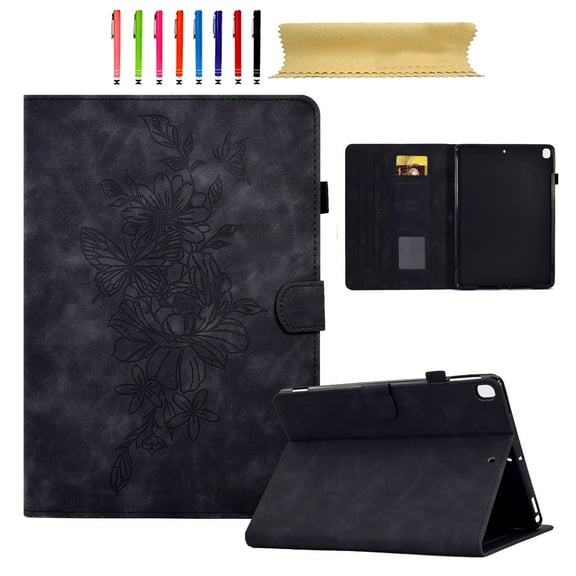 for Samsung Galaxy Tab A7 Lite 2021 8.7 inch, Classic Slim Premium PU Leather Cover with Dual Stand Case with Pen Slot & Card Slots for Samsung Galaxy Tab A7 Lite 2021 8.7 inch, Black