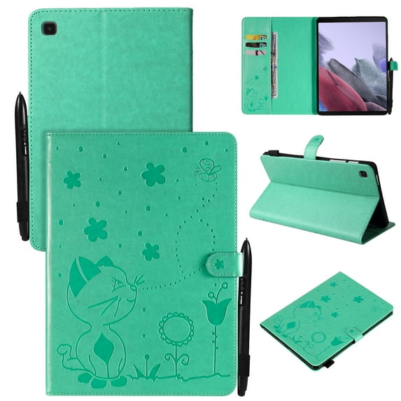Samsung Galaxy Tab A7 Lite 2021 Case, Dteck Flip Case for Samsung T220 T225 8.7 inch tablet, Cute Pattern Wallet Case For Samsung Tab A7 Lite 8.7 (2021),Green