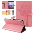 thumbnail image 1 of for Samsung Galaxy Tab A7 Lite 8.7 Inch 2021 Model (SM-T220/T225/T227) Case, Embossed Cat & Tree PU Leather Retro Shockproof Magnetic Clasp Wallet Card Slots Folio Kickstand Cover, Pink, 1 of 6