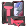thumbnail image 1 of for Samsung Galaxy Tab A7 Lite 8.7" Tablet Case, Silicone Hard Back Kids Friendly Cover Built in Stand Shockproof Heavy Duty Protection for Galaxy A7 Lite 2021 T220/T225 - Black+Rose, 1 of 4