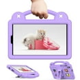 thumbnail image 1 of for Samsung Galaxy Tab A7 Lite 8.7 inch 2021(SM-T220/T225/T227),Cute Kids Kawaii Cover 3D Cartoon Handle & Stand Soft Silicone Shockproof Lightweight Rugged Case,Purple, 1 of 7