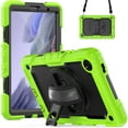 thumbnail image 1 of Samsung Galaxy Tab A7 Lite Case 8.7" with Screen Protector 360 Rotating Hand Strap Stand, Dteck Drop-Proof Rugged Case for Galaxy Tab A7 Lite 2021 SM-T220/T225/T227,Green+Black, 1 of 7