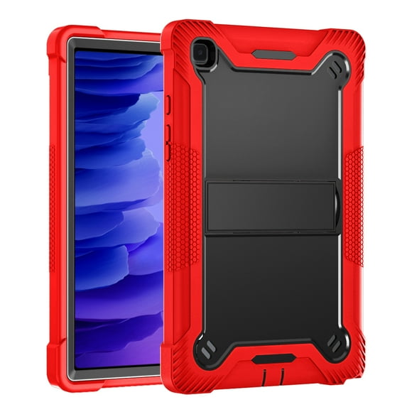 Samsung Galaxy Tab A7 Tablet Case, T500/T505/T507 Tablet Case, Kickstand, Solid Impact Protective Multiple Layers New (DFK) for Samsung Galaxy Tab A7 Tablet Case Red/Black