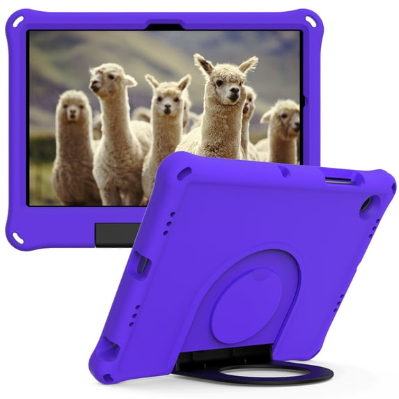for Samsung Galaxy Tab A8 10.5 (2022) SM-X200/SM-X205/SM-X207 Tablet Case for Kids, EVA Anti-Slip Shock Resistant Heavy Duty Protection Kid Friendly Cover with Stand Handle Tablet - Purple