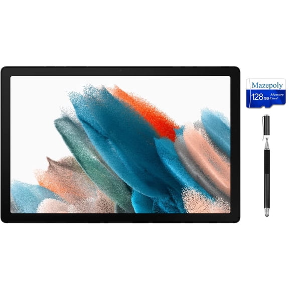 Samsung Galaxy Tab A8 10.5" Android Tablet, 64GB Storage, Silver with Mazepoly Accessories
