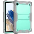 thumbnail image 1 of for Samsung Galaxy Tab A8 10.5 Inch 2022 (SM-X200/X205/X207) Case Dual Layer Shockproof With Tempered Glass Screen Protector, Full-Body Rugged Kickstand Protective Case Gray/Green, 1 of 8