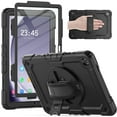 thumbnail image 1 of For Samsung Galaxy Tab A8 10.5" X200 X205 Case with Screen Protector Shoulder Strap, 360 Rotating Hand Strap & Stand, Shockproof Rugged Heavy Duty Case for Galaxy Tab A8, 1 of 8