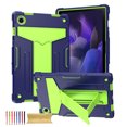 thumbnail image 1 of for Samsung Galaxy Tab A8 10.5 inch (2022) SM-X200/X205/X207 Case with Pencil Holder & Kickstand, Shockproof Drop Proof Kids Friendly Rugged Full Body Protective Cover, Navy+Green, 1 of 4