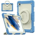 thumbnail image 1 of Samsung Galaxy Tab A8 10.5 inch Case 2022,Full Body Protective Case with Tempered Glass Film 360° Rotatable Kickstand Handle Stand Kid Proof Case for Galaxy Tab A8 10.5" SM-X200/X205/X207,Blue, 1 of 11