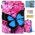 thumbnail image 1 of Samsung Galaxy Tab A8 2021 Case, Dteck Flip Case for Samsung SM-X200/X205 10.5 inch, Cute Pattern Folio Flip Case with Credit Card Slots for Samsung Galaxy Tab A8 10.5 (2021),Blue Butterfly, 1 of 5