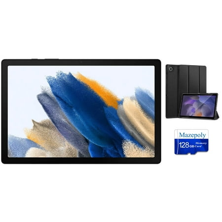 Samsung Galaxy Tab A8 Android Tablet, 10.5'' LCD Screen, 64GB Storage, Dark Gray with Mazepoly 128GB Memory Card