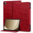 thumbnail image 1 of for Samsung Galaxy Tab A9+ 11.0" 2023 SM-X210 / SM-X215 Case, Vintage Soft PU Leather Case with 2 Anti-Slip Strips Adjustable Angle Kickstand & 4 Card Slots (Include 1 Photo Slot) for Tab A9+,Red, 1 of 7
