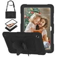 thumbnail image 1 of for Samsung Galaxy Tab A9+ 11.0" 2023 SM-X210 / SM-X215 / SM-X216 Case for Kids, with Butterfly Wings Kickstand Shoulder Strap Heavy Duty Rugged 2 In 1 Silicone PC Cover, Black, 1 of 6