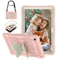 thumbnail image 1 of for Samsung Galaxy Tab A9+ 11.0" 2023 SM-X210 / SM-X215 / SM-X216 Case for Kids, with Butterfly Wings Kickstand Shoulder Strap Heavy Duty Rugged 2 In 1 Silicone PC Cover, Pink+Beige, 1 of 6