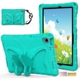thumbnail image 1 of for Samsung Galaxy Tab A9+ 11.0" 2023 SM-X210 / SM-X215 / SM-X216B Case for Kids with 90° Rotatable Folding Butterfly Stand Shoulder Strap Cover Heavy Duty Protection for Tab A9+ 2023, Mint, 1 of 6