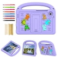 thumbnail image 1 of for Samsung Galaxy Tab A9+ 11.0" 2023 SM-X210 / SM-X215 / SM-X216B Silicone Kids Friendly Shockproof Cute Case with Handle Grip, Heavy Duty Multiple Angles Kickstand Rugged Cover, Purple, 1 of 8