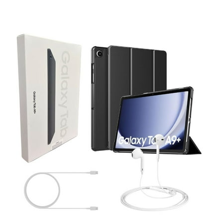 Samsung Galaxy Tab A9+ 11.0" Tablet Graphite, 64GB, Wi-Fi, Magnetic Flap Case Included