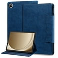thumbnail image 1 of for Samsung Galaxy Tab A9 8.7" 2023 SM-X110 / SM-X115 Case, Vintage Soft PU Leather Case with 2 Anti-Slip Strips Adjustable Angle Kickstand & 4 Card Slots (Include 1 Photo Slot) for Tab A9, Darkblue, 1 of 7