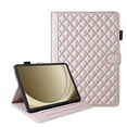 thumbnail image 1 of for Samsung Galaxy Tab A9 8.7" 2023 SM-X110 / SM-X115 Folio Flip Case, Elegant Ultra Slim PU Leather Case with Kickstand Function Pencil Holder and Card Slots for Tab A9 8.7" 2023, Rosegold, 1 of 8