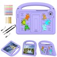thumbnail image 1 of for Samsung Galaxy Tab A9 8.7" 2023 SM-X110/SM-X115 Silicone Kids Shockproof Cute Case with Handle, Multiple Angles Stand Rugged Cover with Removable Shoulder Strap for Tab A9 2023, Purple, 1 of 9