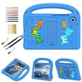 thumbnail image 1 of for Samsung Galaxy Tab A9 8.7" 2023 SM-X110/SM-X115 Silicone Kids Shockproof Cute Case with Handle, Multiple Angles Stand Rugged Cover with Removable Shoulder Strap for Tab A9 2023, Blue, 1 of 9
