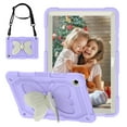 thumbnail image 1 of for Samsung Galaxy Tab A9 8.7" (2023) SM-X110/X115 Kids Case with 3D Butterfly Stand & Pencil Holder, Tablet Case with Adjustable Shoulder Strap, Anti-Scratch Shockproof Protective Cover, Purple, 1 of 5