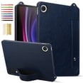 thumbnail image 1 of for Samsung Galaxy Tab A9 8.7 Inch 2023 Model (SM-X110/X115/X117) - Shockproof Durable Premium PU Leather Cover with Kickstand, Business Style, Hand Strap Feature For Samsung Galaxy Tab A9,Blue, 1 of 5
