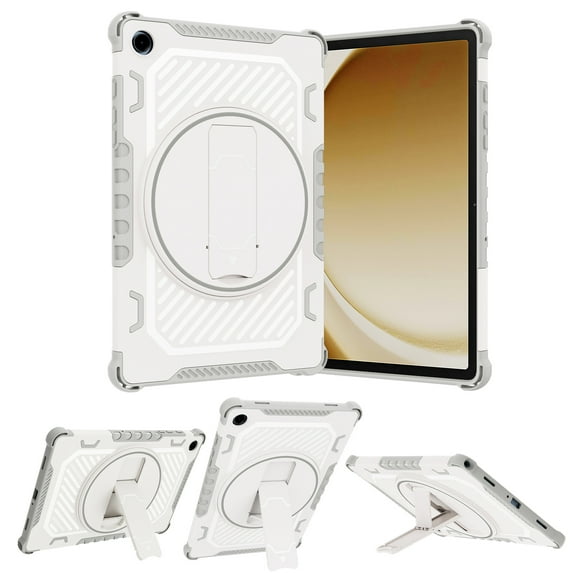 for Samsung Galaxy Tab A9 Plus 11.0" 2023 Tablet Case with Rotatable Kickstand Pencil Holder, Corners Shockproof Military Grade Drop Protective Cover for Samsung Galaxy Tab A9 Plus 11.0" 2023, Gray