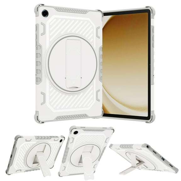 for Samsung Galaxy Tab A9 Plus 11.0" 2023 Tablet Case with Rotatable Kickstand Pencil Holder, Corners Shockproof Military Grade Drop Protective Cover for Samsung Galaxy Tab A9 Plus 11.0" 2023, Gray