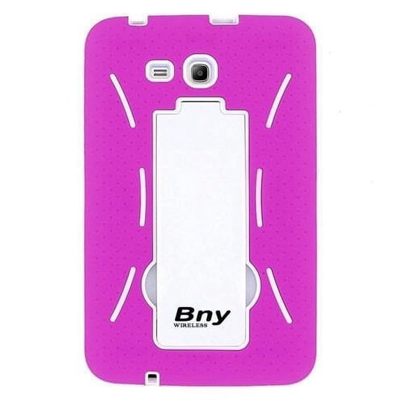 Samsung Galaxy Tab E Lite 7.0 Case,BNY-WIRELESS (TM) Rugged High Impact Hybrid Drop Proof Armor Defender Full-body Protection Case Convertible Built in Stand for Samsung Tab E Lite 7.0-PINK WHITE