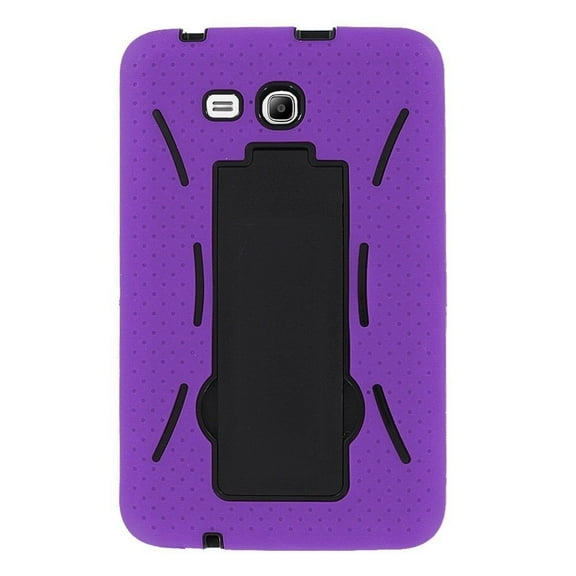 Samsung Galaxy Tab E Lite 7.0 Case,BNY-WIRELESS (TM) Rugged High Impact Hybrid Drop Proof Armor Defender Full-body Protection Case Convertible Built in Stand for Samsung Galaxy Tab E Lite 7.0-PURPLE