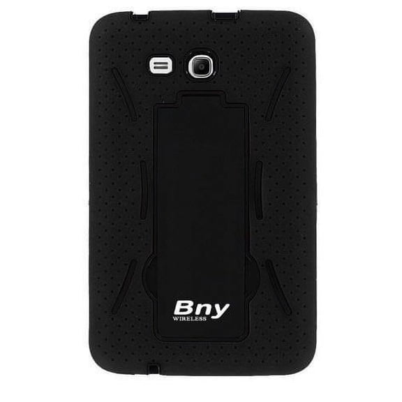Samsung Galaxy Tab E Lite 7.0 Case,BNY-WIRELESS (TM) Rugged High Impact Hybrid Drop Proof Armor Defender Full-body Protection Case Convertible Built in Stand for Samsung Galaxy Tab E Lite 7.0-BLACK