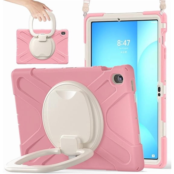 Samsung Galaxy Tab S10 FE+ Plus 13.1-inch 2025 (Models: X620/X66B) Protective Case (Pink)