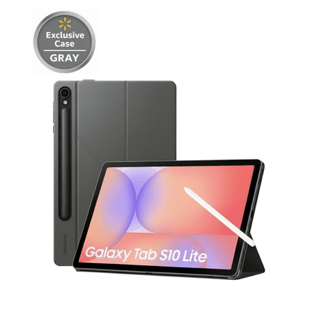 Samsung Galaxy Tab S10 Lite 10.9" Widescreen Tablet with S Pen and Official Samsung Case, 128GB, Gray