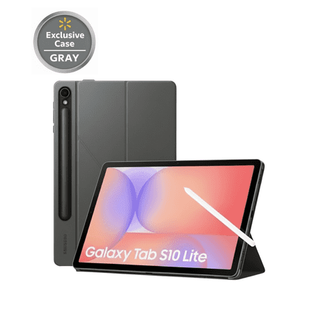 Samsung Galaxy Tab S10 Lite 10.9" Widescreen Tablet with S Pen and Official Samsung Case, 128GB, Gray